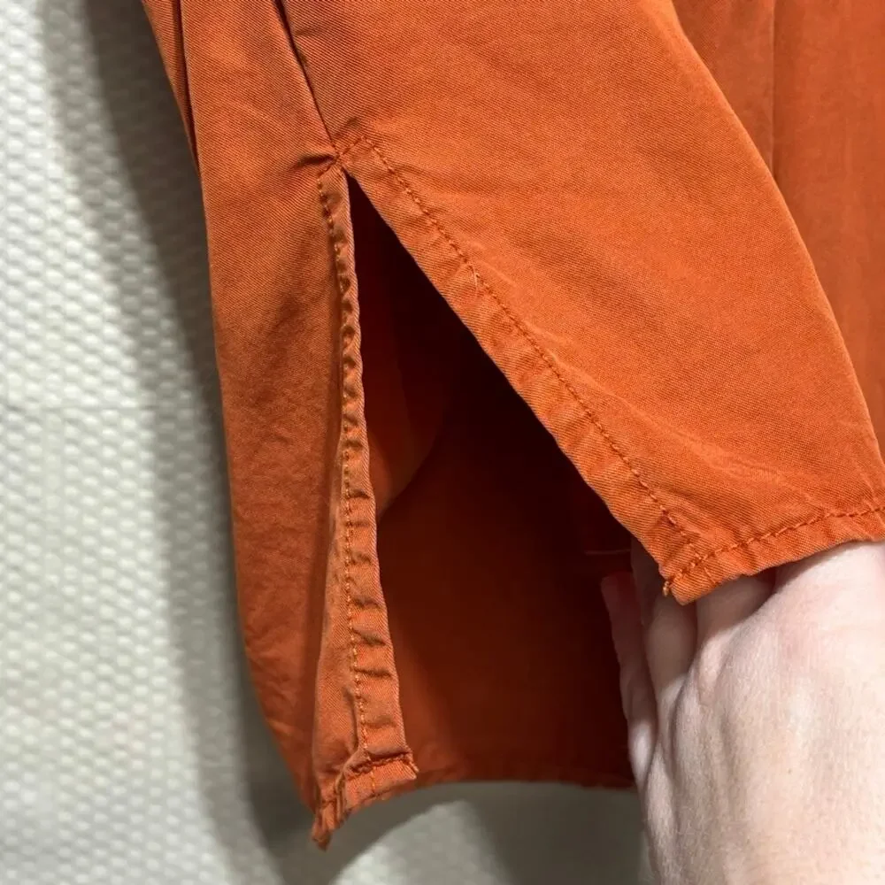 Velvet Heart Women's Burnt Orange Button Short Sleeve Top Size M - Picture 2 of 9